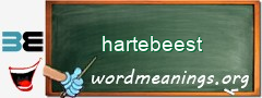 WordMeaning blackboard for hartebeest